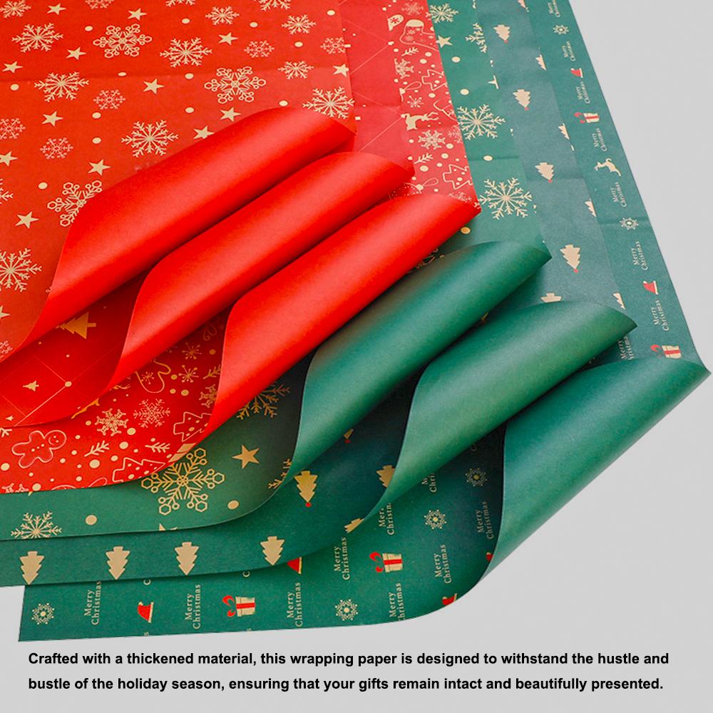 1PC Christmas Gift Wrapping Paper DIY Crafts Kraft Paper for Christmas New Year Party Packaging Decoration