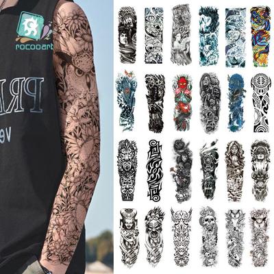 AC Daquan Ricaron Waterproof Large Flower Tattoo Sticker for Arm - Unisex