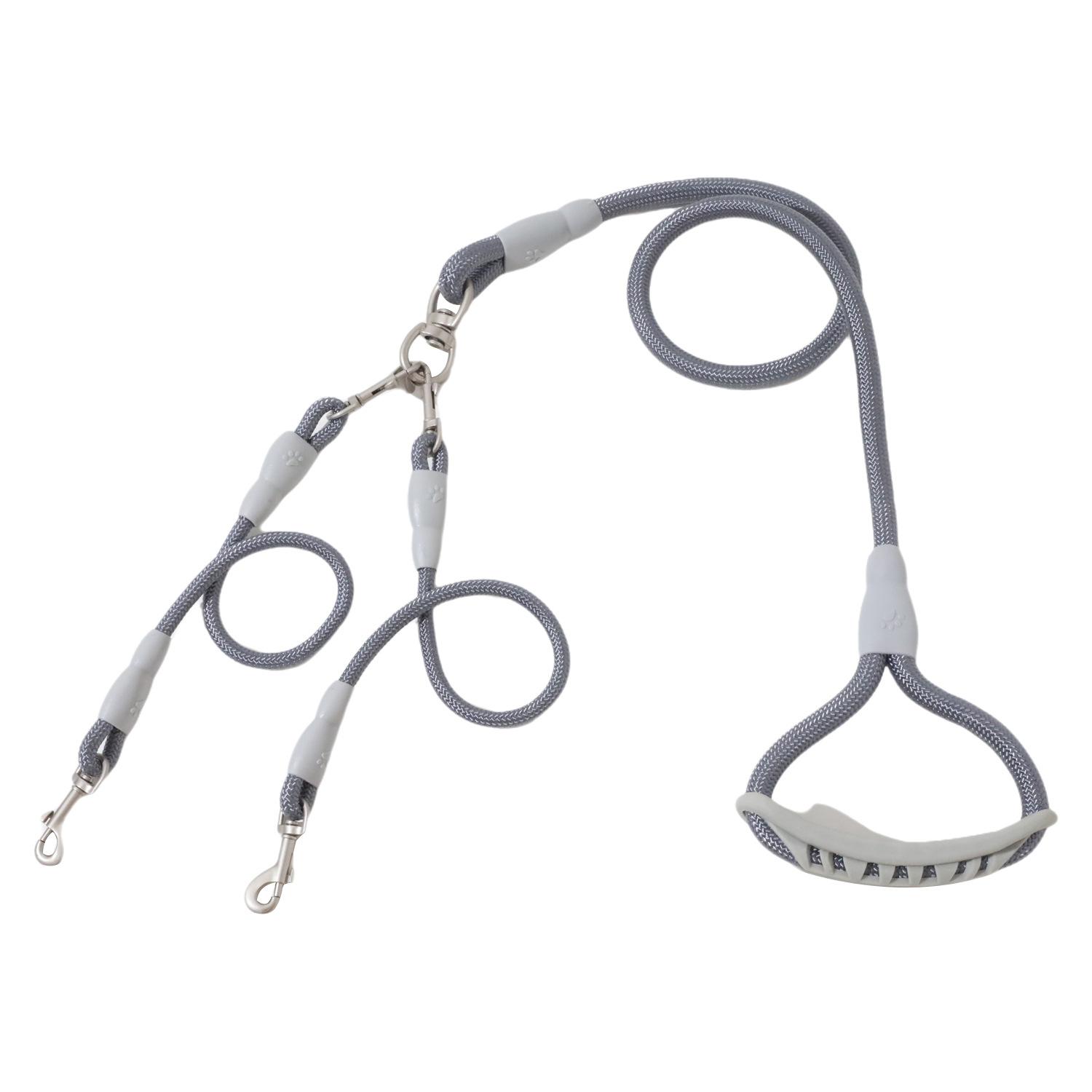 

Поводок для собаки поводок для выгула собаки средний двойная собачья цепь поводок с двумя головами поводок на двоих товары для питомцев 1.0CM+0.6CM