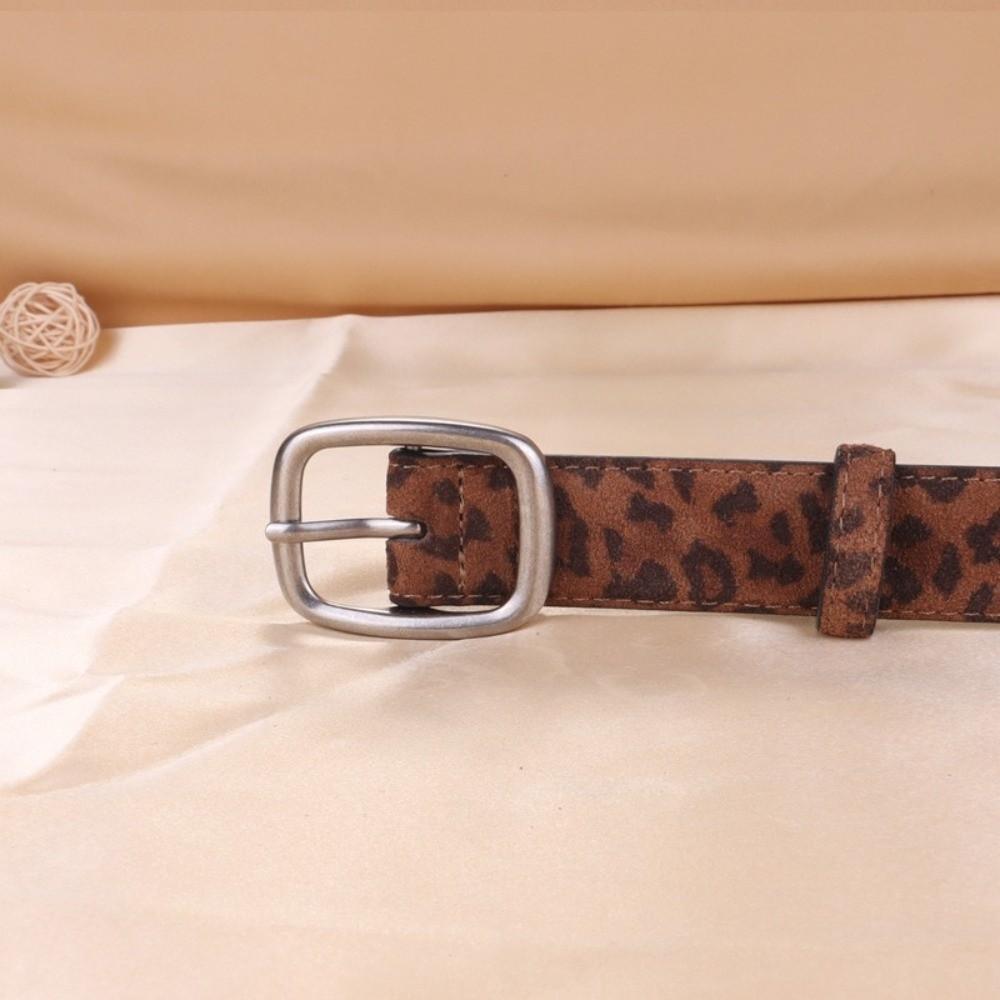 Gold/Silver Buckle Waist Belt Needle Buckle Fashion Belt Suede Leather Belt Jeans Dresses