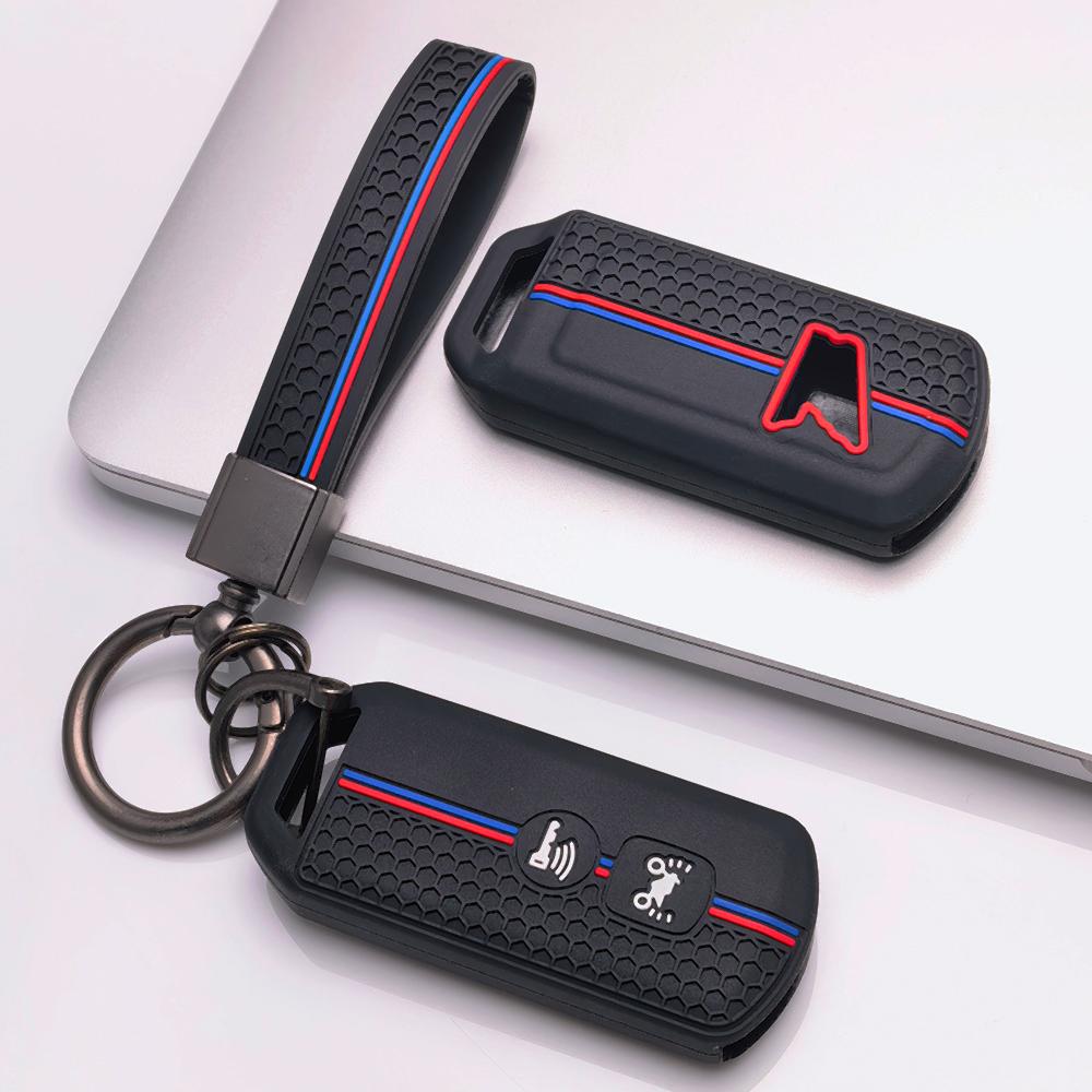 Key Cover for Honda PCX150 160 ADV150 Forza125 300 Vario125 150 with Keychain Anti-Scratch Surface Shockproof Structure Soft Grip Texture