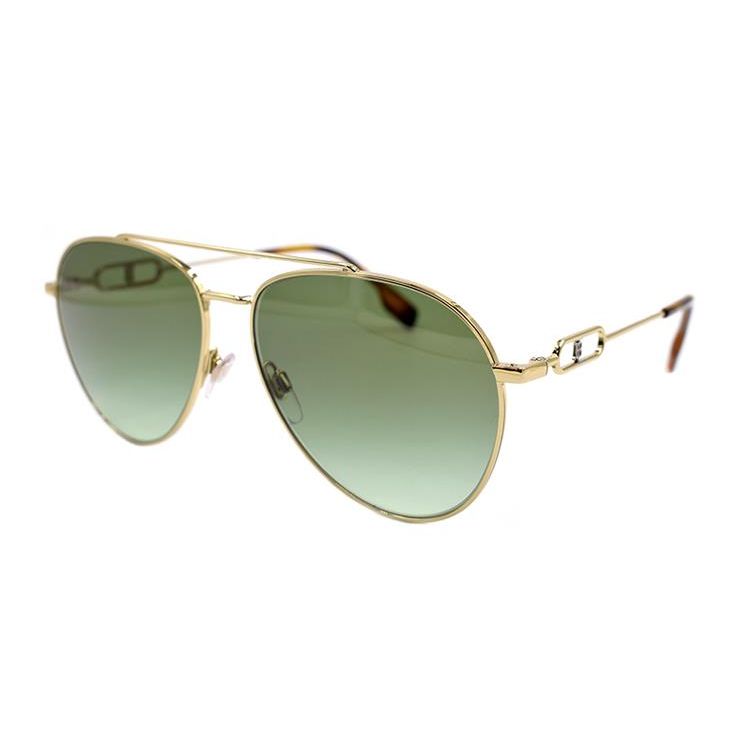 

Burberry B. Monogram Exclusive Logo Pattern Series Metal Pilot Sunglasses 3128 Women sunglasses Gold Dark-Green-Gradient B3128-1109-8E Shopping Bag-Eyeglass Case+Box+Shopping Bag