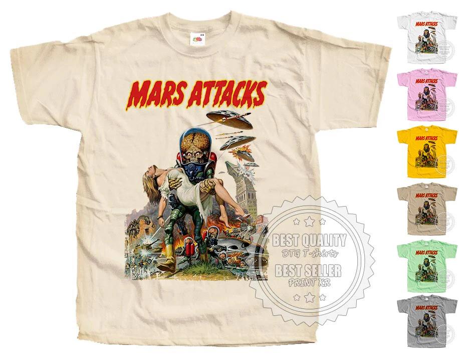 Mars Attack 1996 T SHIRT Tee V3 Movie Poster vintage colors Shirt sizes S to 5XL S