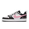 Court Borough Pink Puff Low Top Skateboard Shoes Women's Black Pink BQ5448-110(Team1267-)