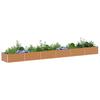Raised Bed Light Brown 600 X 80 X 45 Cm Galvanized Steel