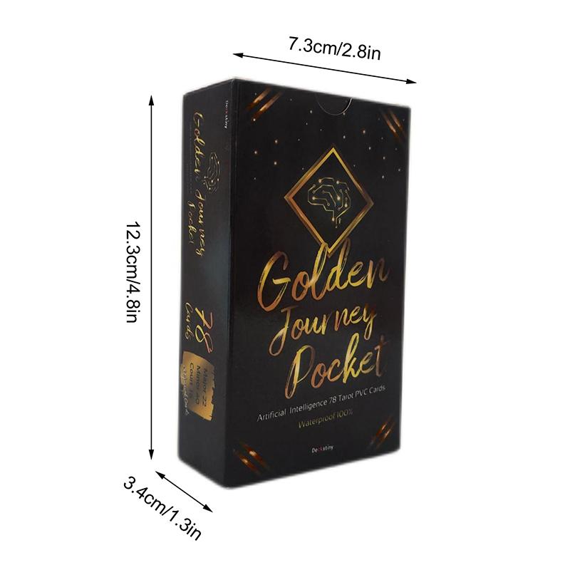 

12*7 см карта Таро «Золотое путешествие» для семейной вечеринки, настольная игра, гадание с руководством