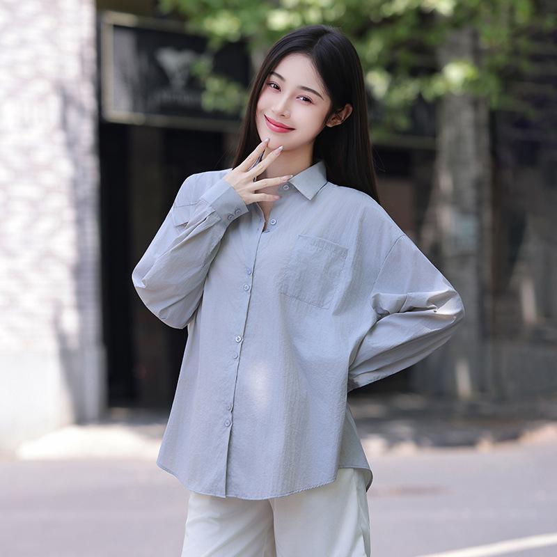 Sunscreen clothing, women's UV protection, light and breathable loose casual shirt 1011 new women's outdoor sunscreen clothing