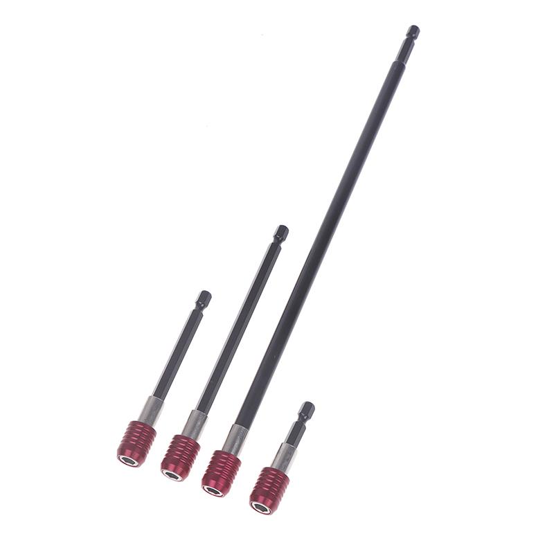 1/3Pcs Hexagonal Handle Red Extended Quick Release Self-Locking Extension Rod Extension Rod 300Mm Screwdriver Extension Rod Tool