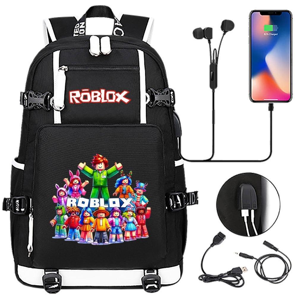 Gaming Print Backpack Large Capacity Travel Bag with USB Charging Port for Middle High School Students Boys Girls Teens