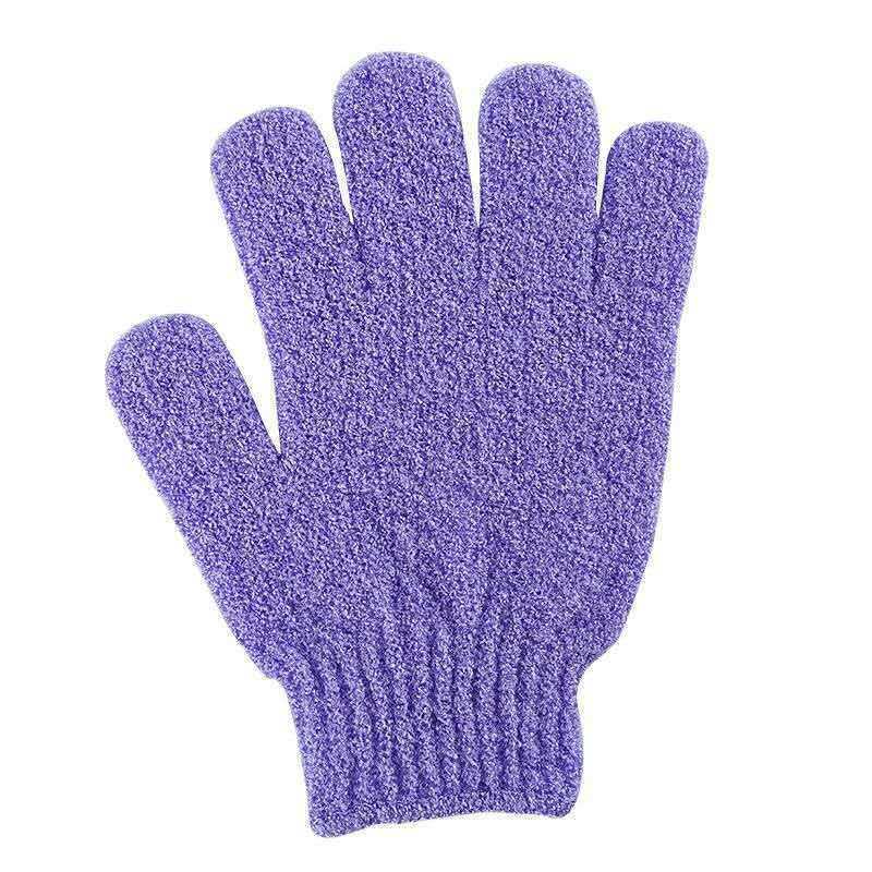Exfoliating Five-Finger Bath Glove with Mitt and Back Scrubber