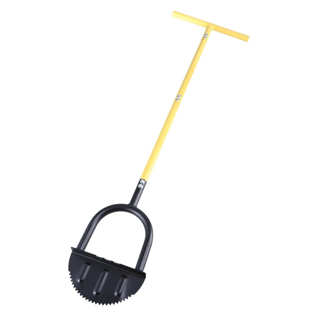 Manual Half Moon Lawns Edger Tool With Serrated Saw Tooth Designs For Easy Soil Cutting Efficient Grass Trimming Edging