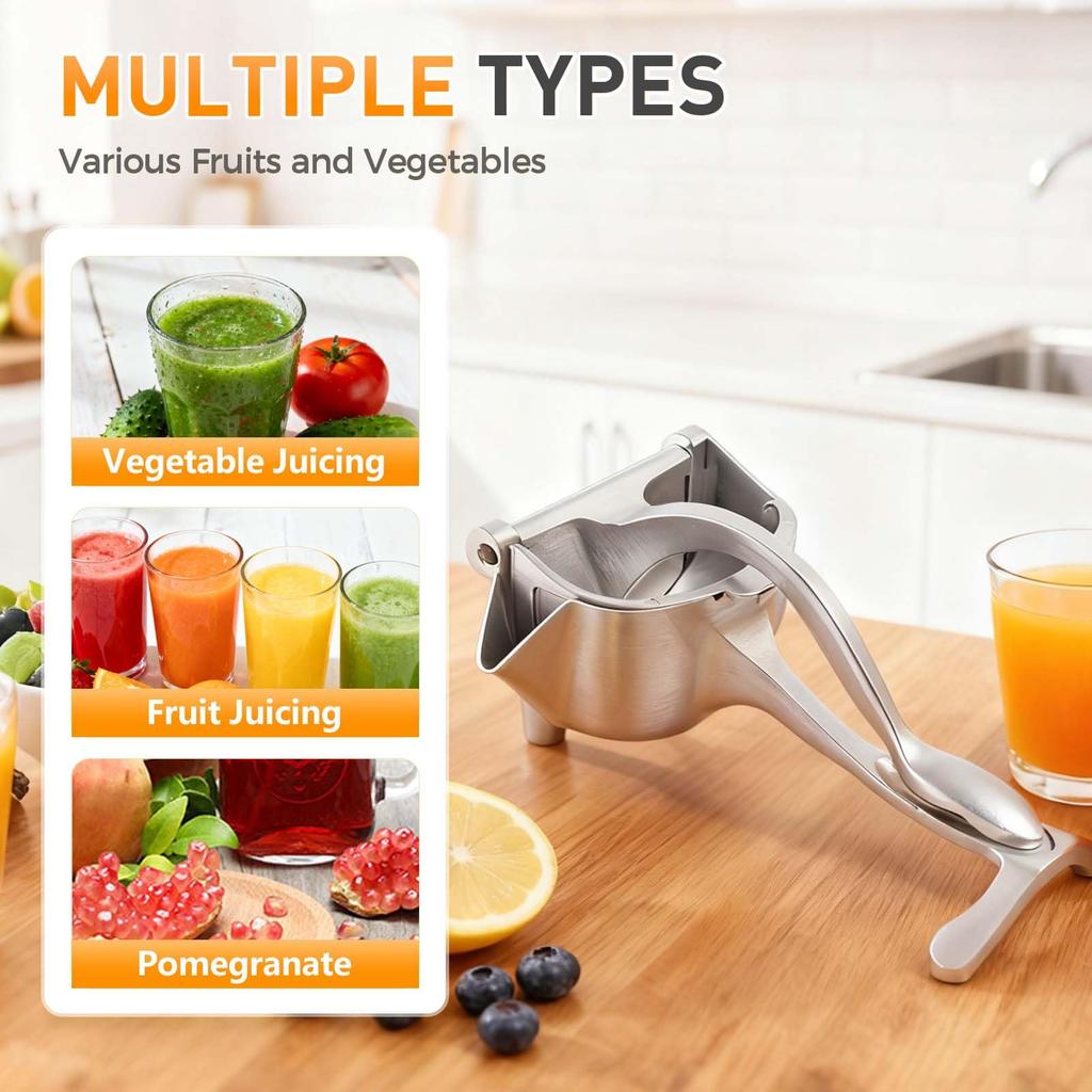 Manuell Juicer Aluminiumlegering Handtrycksjuicer Granatäpple Apelsin Citron Sockerrörsjuice Kök Bar Fruktverktyg Acce