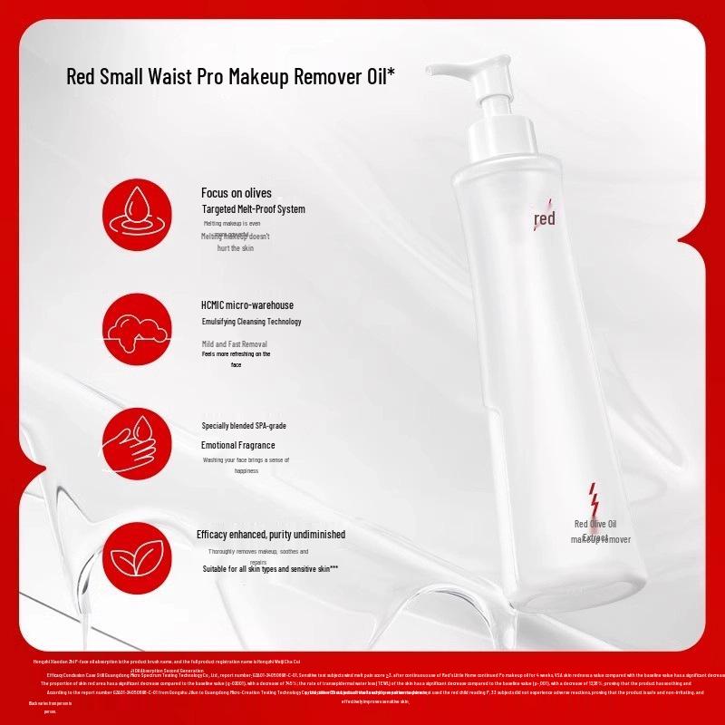 30ml Multi-Effect Red Cleansing Oil Sample for Gentle Makeup Removal – Face, Eye, and Lip.