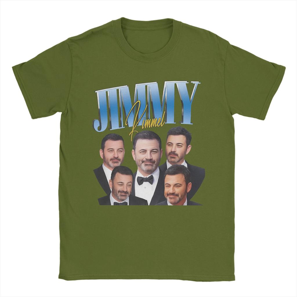 Men's Jimmy Kimmel T Shirt  100% Cotton Tops Amazing Short Sleeve Crew Neck Tees Plus Size T-Shirts