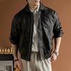 Spring & Autumn Men's Trendy PU Leather Motorcycle Jacket: Handsome, Casual, Loose Fit, Plus Size