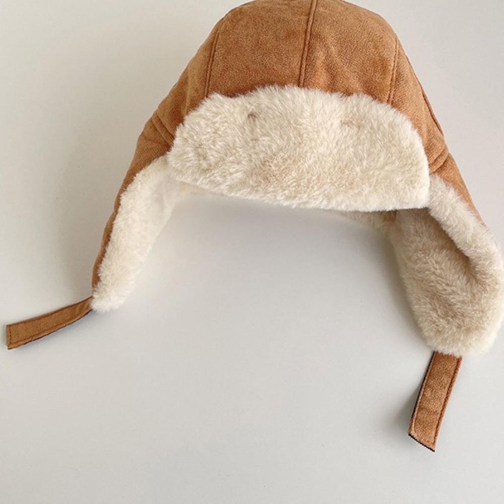 Warm Ear Protection Hats Cute Plush Pilot Hat Fashion Kids Bear Ears Hat  Children