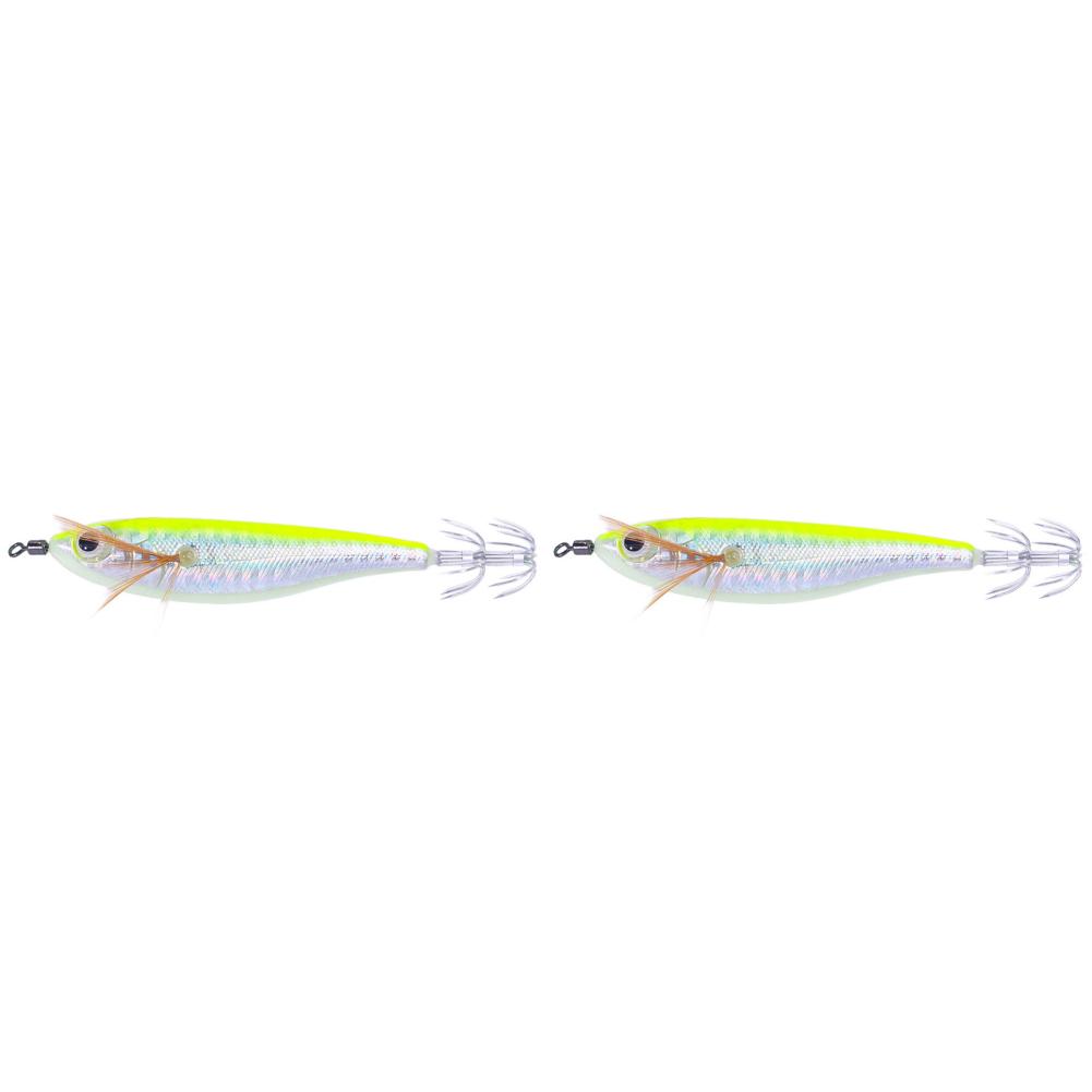 

B# 10.3cm/7.4g Lifelike Squid Hook Squid Jig Baits for Night Fishing (Yellow)
