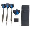 3 Stück Steel Tip Dart Professionelles Metall Dart Set mit Metallschäften und 3 Flights und Darttasche für Enthusiasten