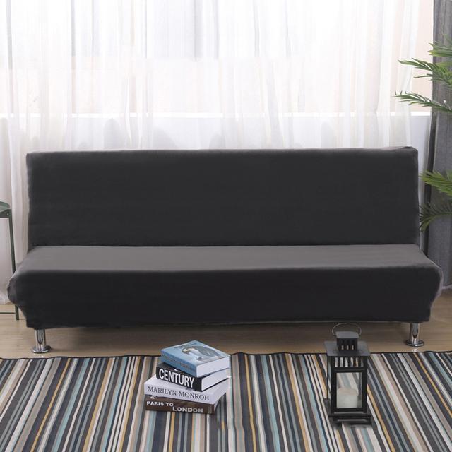 

Плюшевый чехол для дивана-кровати, однотонный чехол «все включено» для дивана-кровати без подлокотника, чехлы для складного дивана-кровати, чехол для дивана L Size темно серый