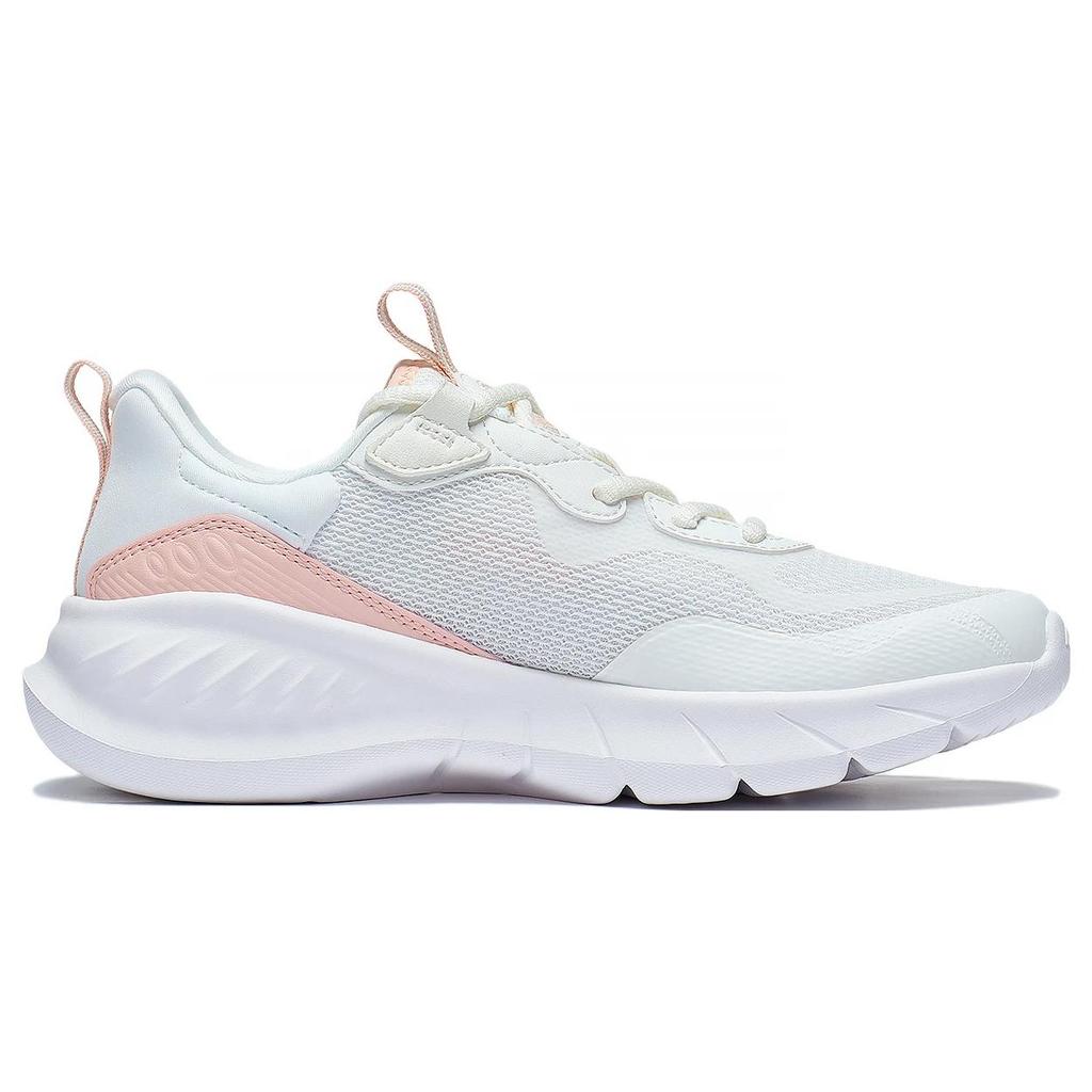 New LiNing EasyFit Fle Cushioning Anti Slip Wear Resistant Breathability Low Top Running Shoes Women's White Pink ARST074-1