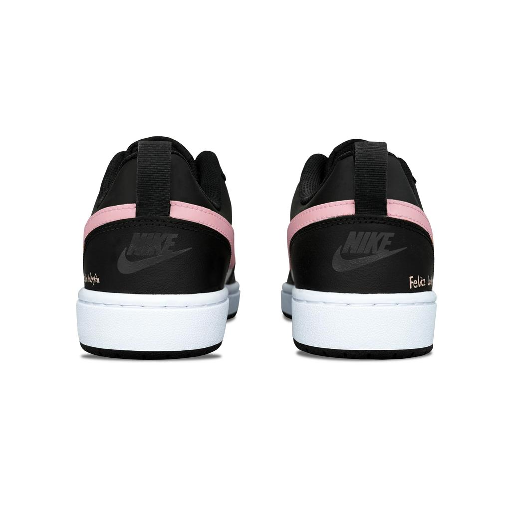 Nike Court Borough Low 2 Fresh Look Lingying Non Slip Lightweight Low Top Skateboard Shoes GS Pink White BQ5448-115(Team282-)