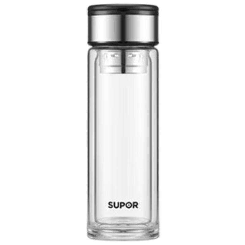 Supor Portable Double-Layer Tea Infuser Glass Cup