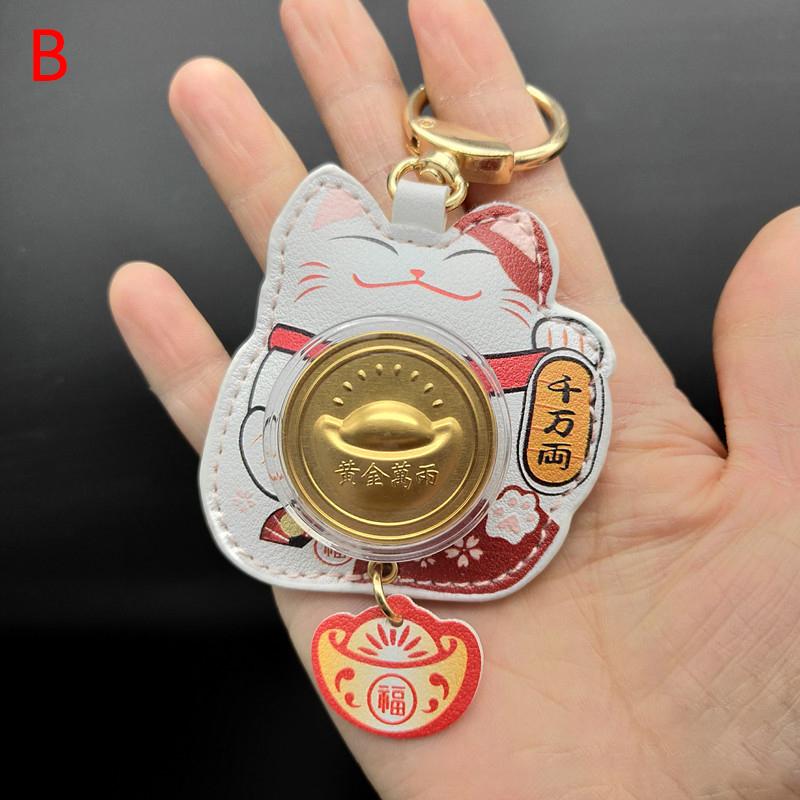 

Брелок для ключей Maneki Neko Car Lucky Cat Car Backpack Keyring Best Friend Charms Подвеска для пары Подарочный брелок