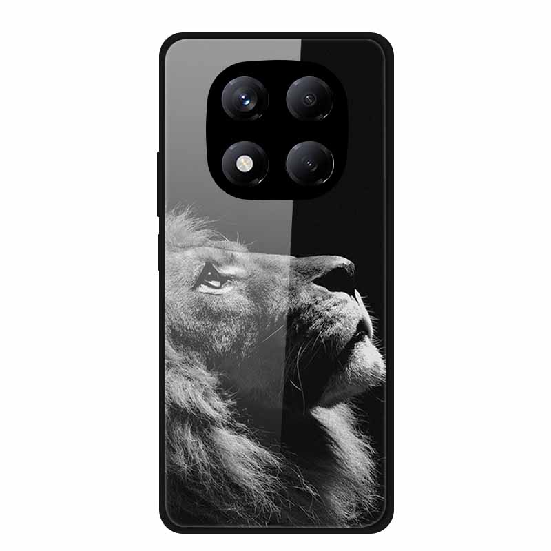 Tempered Glass Phone Case for Redmi Note 14 Pro 4G Cover Lion Wolf Hard Shell for Xiomi Redmi Note14Pro 4G Note 14Pro Cover Cool