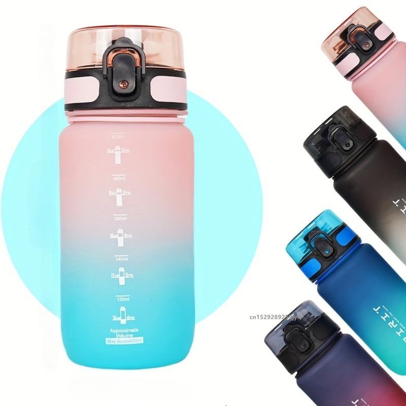 500ML Gradient Fitness Water Bottle with Time Marker Leak-Proof Durable for Cycling & Running Outdoor Sports