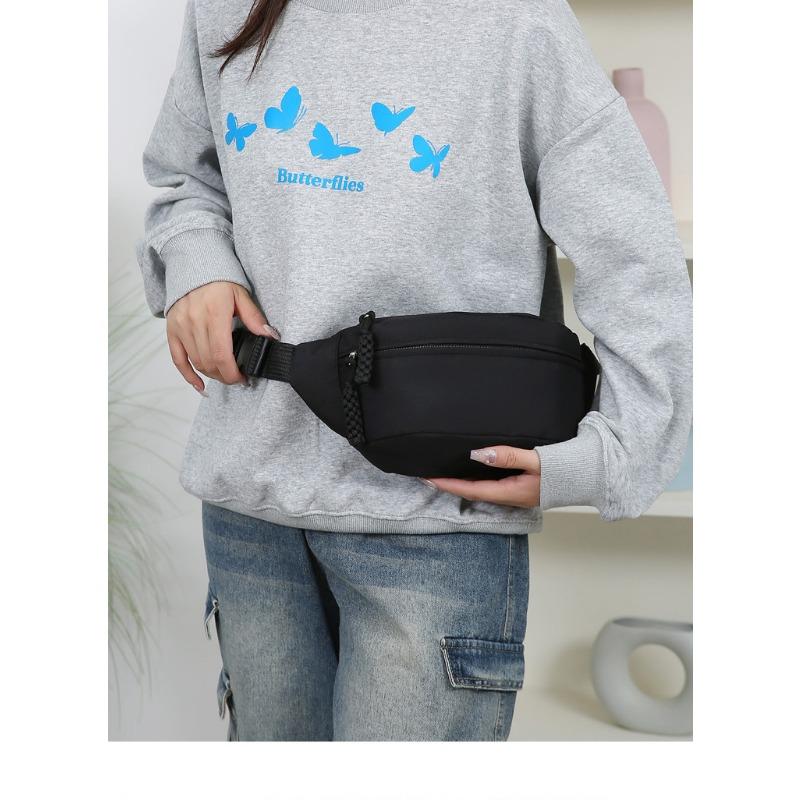 1/2pcs Outdoor Sports Waist Bag Nylon Material Couple Chest Bag Commuting Travel Crossbody Shoulder Bag Suitable for Daily Use