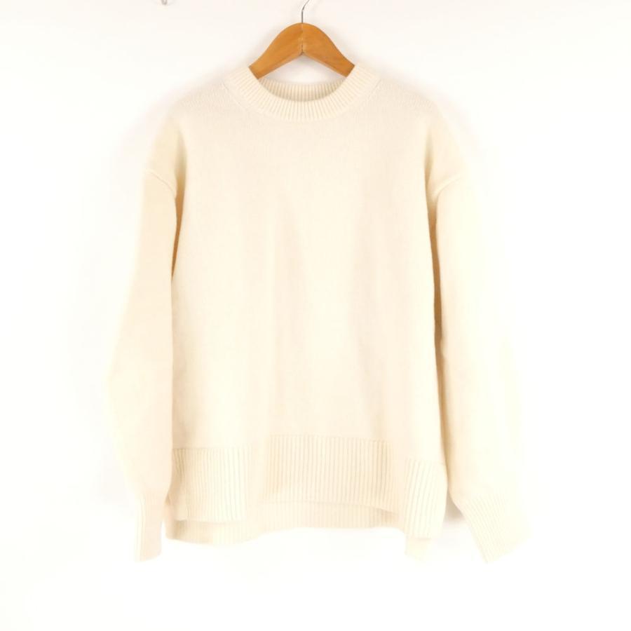 Good Condition PLST 12 4401024 Extra Fine Merino Wool Middle Gauge Knit M Wool Long Sleeve Women s AN2549A24