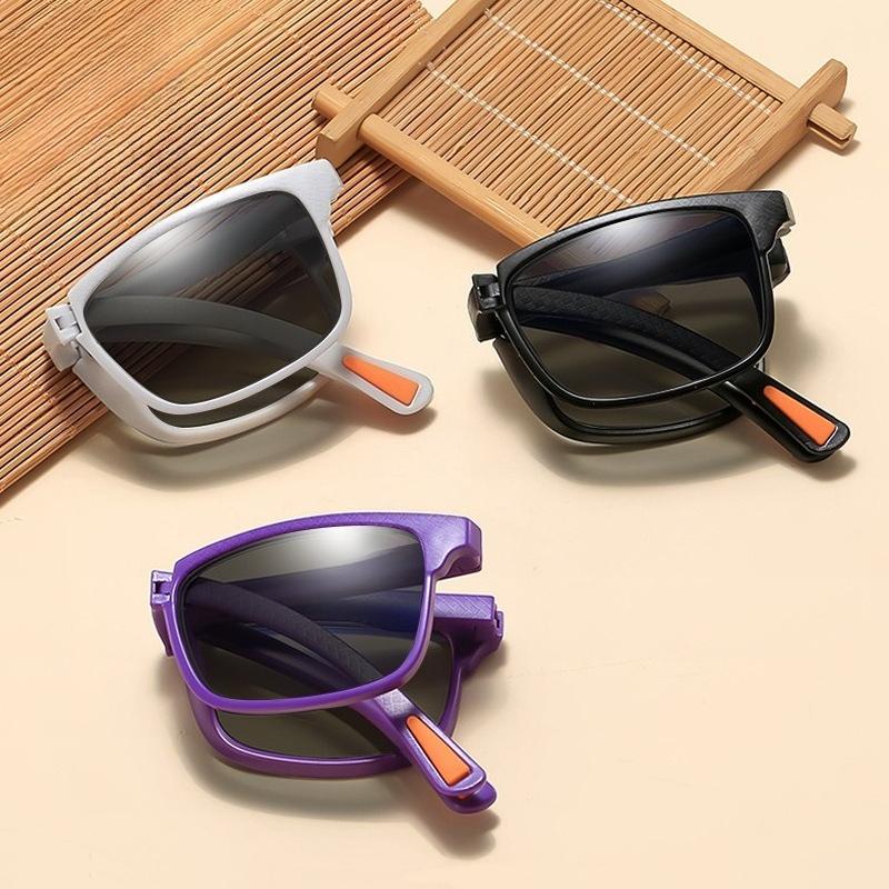 New Fashion 2-in-1 Reading Sunglasses Portable Folding UV Resistant Men's High-definition Anti Blue Presbyopia Glasses Diopter