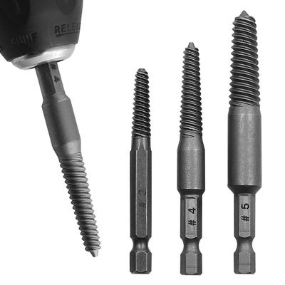 5 Pcs/Set Hex Shank Broken Screwdriver Extractor Easy Out Bolt Extractor Set Practical Spiral Flute Bolt Extractor Kit