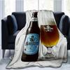 Hertog Jan Beer Pattern Flannel Printed Blanket Suitable for All Seasons Suitable for Living Room Office Sofa and Travel