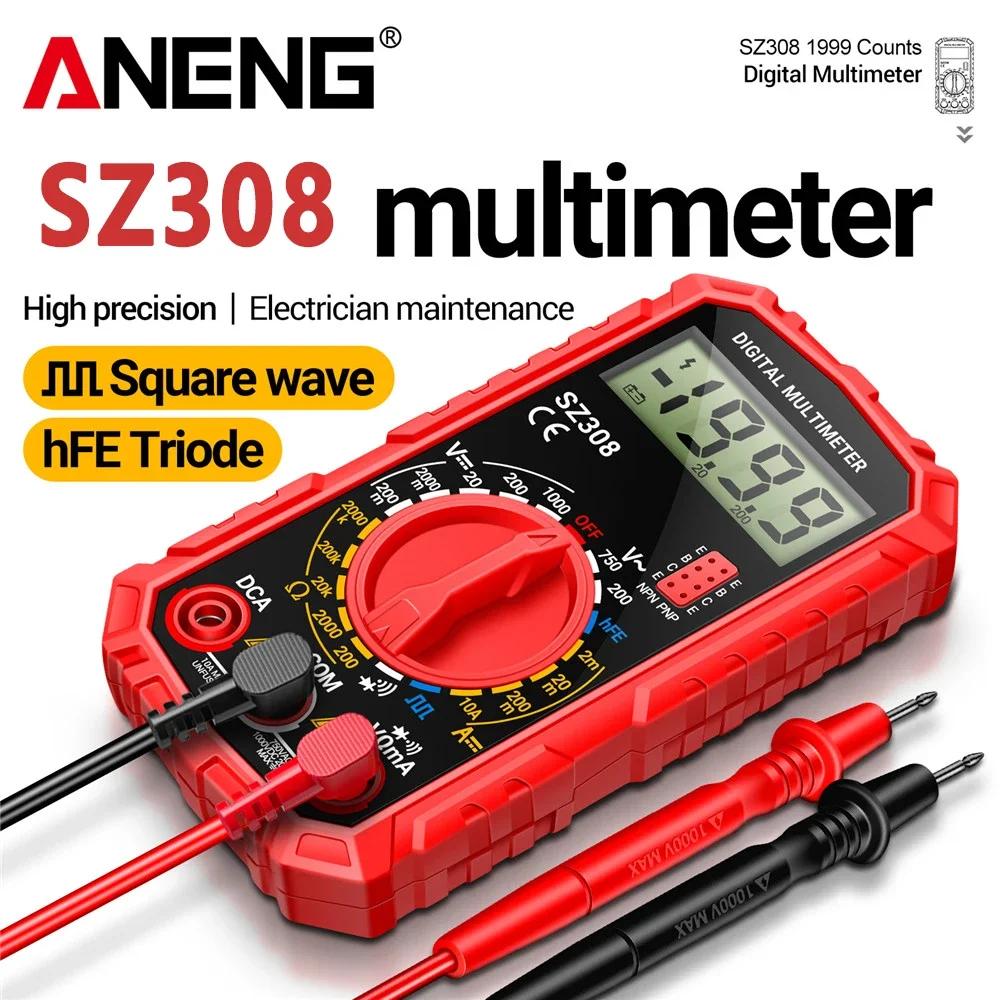 ANENG SZ308 Digital Voltage Multimeter Square Wave Test Meter Resistance Meter AC/DC Current Electrician LCD Backlight Ohm tool