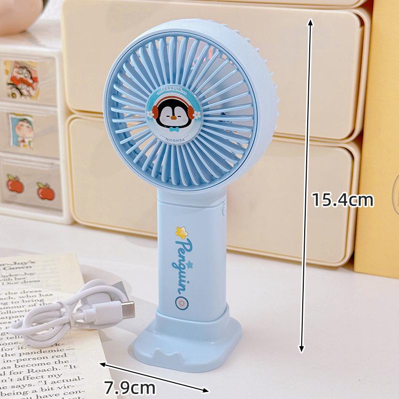 

Cartoon Mini USB Rechargeable Fan with Phone Holder - Portable High Wind Power Factory/Wholesale/Export