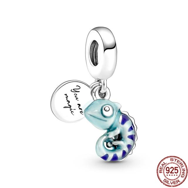 Röd nyckelpiga hummer & glöd-i-mörkret Firefly Dangle Charm 925 Sterling Silver Smycken Pärlor Passar Original Fasion Armband