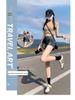 Women's Retro Distressed High-Waisted Denim Shorts - American Ins Style, Stretchy A-Line Bodycon Hot Pants