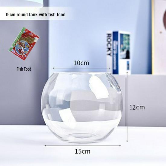 

Thickened Glass Turtle & Goldfish Tank: Compact, Desktop-Friendly Living Room Aquarium for Small Fish & Aquatic Landscaping
