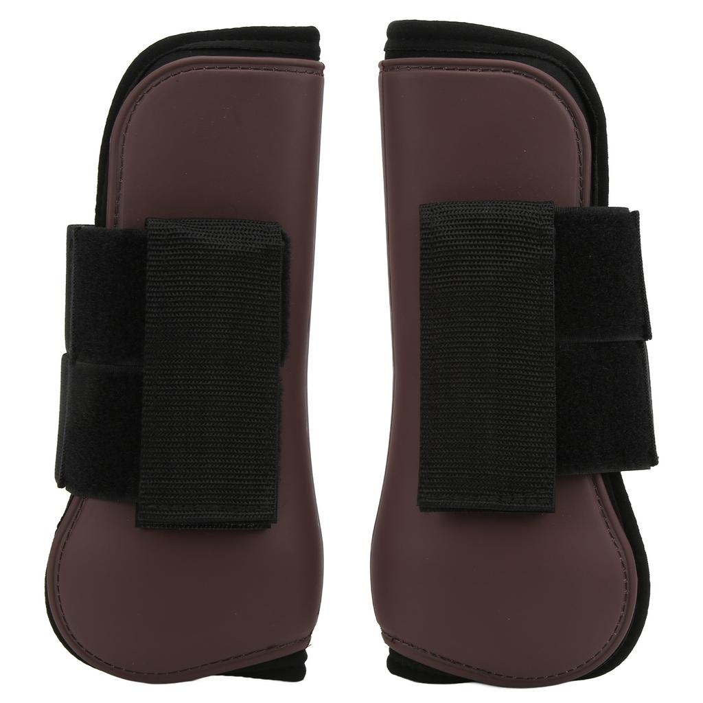 1 para ochraniaczy na nogi dla konia PU skorupa neoprenowa ochrona nogi konia do skoków myślistwa brązowy