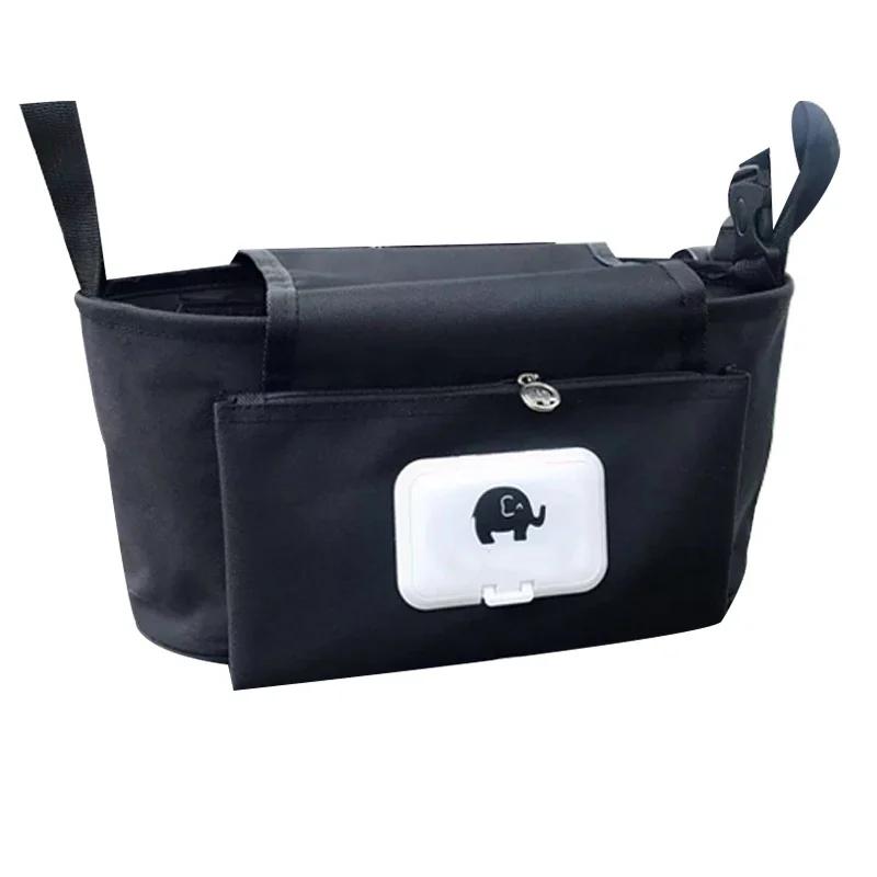 Non-Toxic Baby Stroller Organizer Bag Mummy Diaper Bag Hook Baby Carriage Waterproof Large Capacity Stroller Accessories Travel Nappy