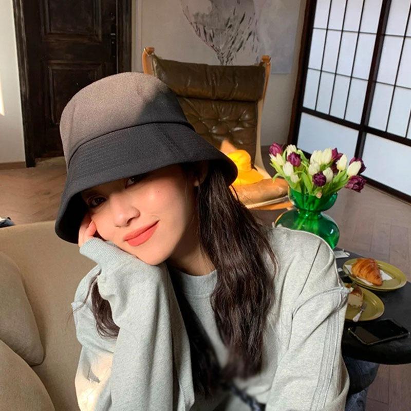 Chapeau seau chaud casquette de pêcheur chapeau d'hiver chapeau de soleil couleur unie