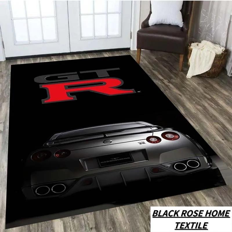 

3D HD Печать Классический Гоночный Автомобиль GTR Ковер, Ковер для Гостиной Спальни Дивана Придверный Коврик Декор Ковер Нескользящий Напольный Коврик 40x60cm