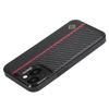 LC.IMEEKE For iPhone 13 6.1 inch Back Case Carbon Fiber Texture PU Leather Coated TPU+EVA Phone Cover
