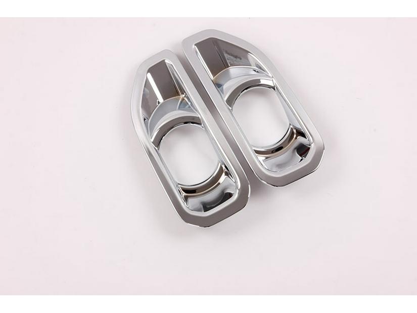 Compatible with 2019 Wrangler - ABS Electroplated Front Fog Light Cover Frame Decor.