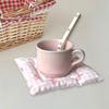 14x14cm Bow Pattern Unique Square Shaped Multi-functional Multiple Styles Heat Resistant Cotton Home Table Decor Accessories