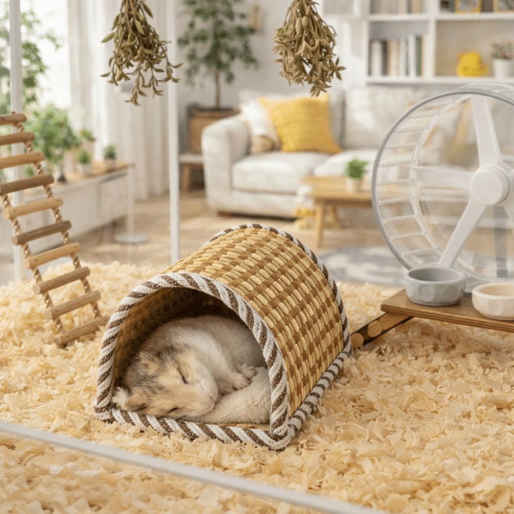 Breathable Pet Cave Nest Wear Resistant Hamster Rest Shelter Hamster Cool Nest  Cage Accessory