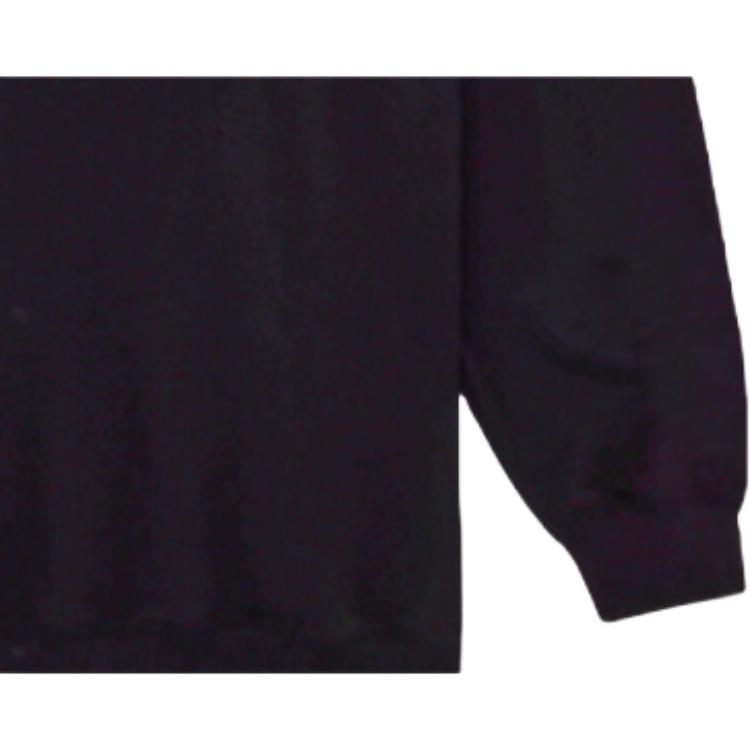 WE11DONE Ss22 Solid Color Double-Breasted Rhinestone Logo Long Sleeve Pullover Round Neck Sweatshirt Unisex Sweatshirt Black WD-TS1-22-538-U-BK
