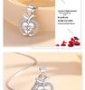 Korean Style Sterling Silver Apple Pendant with Diamonds - Fresh Fruit Christmas Jewelry