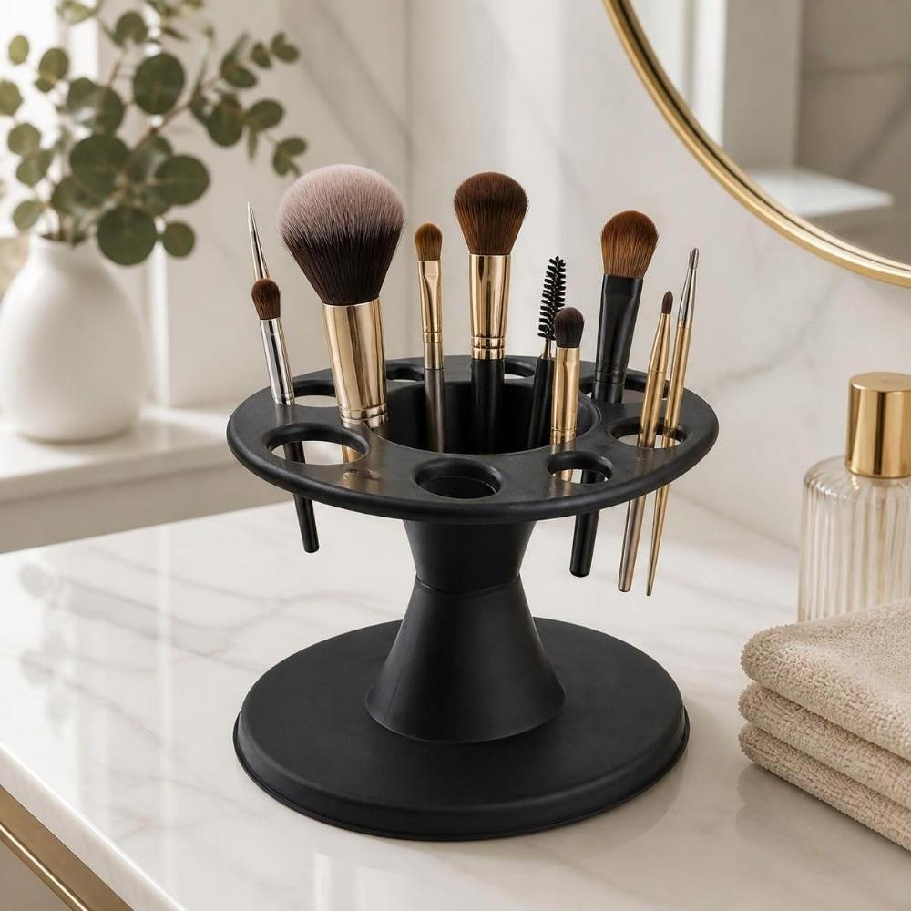 Circular Inserting Salon Barber Comb Storage Stand Round Rolling Display Stand Barber Shop